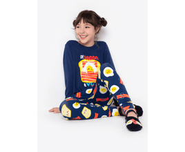 Pijama Puket Manga Longa Kids Menina Viscolycra Família de Bacon a Vida