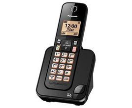 Telefone sem Fio Panasonic com Display de 1,6", Viva-voz e Identificador de Chamadas Preto - KX-TGC350LBB